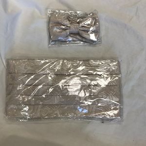 Bamboo Paisley Cummerbund and Tie New